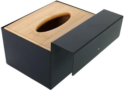 Colcolo Glove Dispenser Rack Glove Holder Portable Disposable Glove Storage Box Glove Organizer for Office Tabletop Kitchen Bathroom, Wood