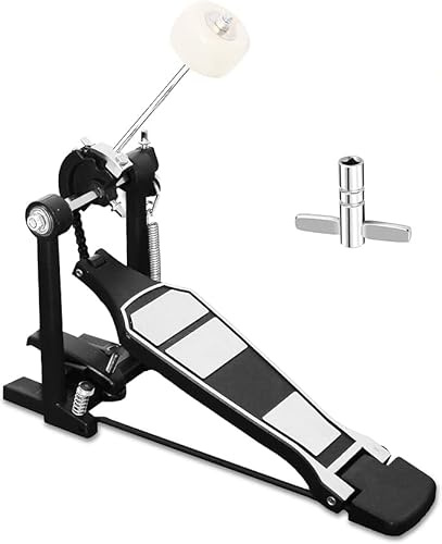 Single Bass Drum Pedal, Kick Drum Pedal for Drum Set Instrument, Single-Chain Drum Foot Pedal for Beginner & Pro Drummers
