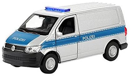 Toi-Toys Volkswagen Transporter T6 Van Polizei Bus VW Modell Modellauto Spielzeugauto 60