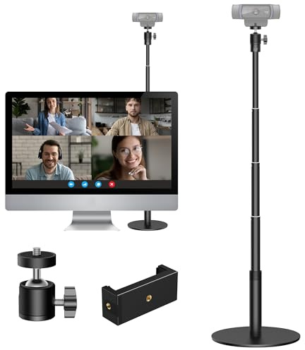 InnoGear Webcam Stand, 31 Telescopic Webcam Mount Vlogging Stick with Phone Holder Web Cam Stand for Logitech Webcam C922 C930e C920S C920 C615 C960 C920x BRIO 4K NexiGo N60, Phones, Cameras