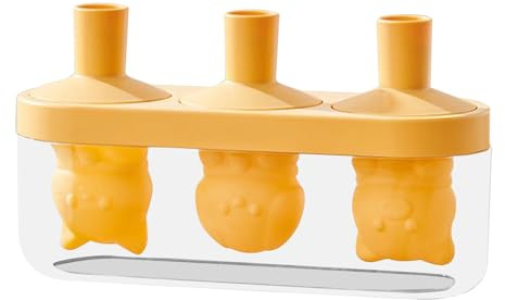 shuhauk Molde de silicona para helado, moldes de silicona de 3 cavidades con palos, herramientas especiales para niños pequeños, día caliente, frutas, camping, beber