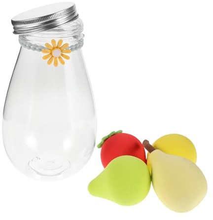 ARTSEWPLY 4 pezzi Spugnette Trucco Morbide Forma di Frutta per Viso Applicatori per Fondotinta Liquido e Polvere Uso Bagnato e Asciutto Spugne Make Up Compatte per Viaggio e Quotidiano
