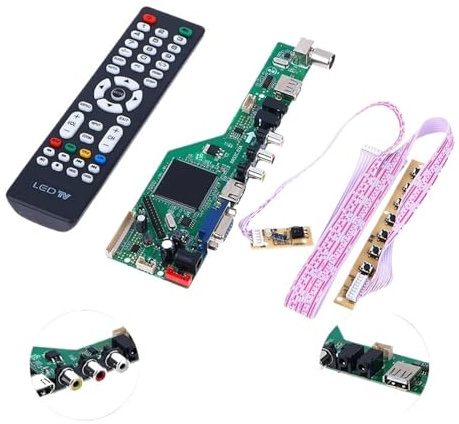 1 Ensemble De Carte Mère TV RR52C.03A, Prend En Charge DVB-T DVB-T2 Avec Télécommande À Clé Gratuite