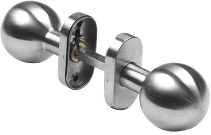 Amig - Set di pomelli fissi rotondi per porte interne Mod. 11AL | ø62 x 77 mm | con tappo a rosetta | impugnatura ergonomica | acciaio inossidabile 18/8 opaco