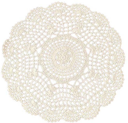 Coaster Lugar De La Tabla Hecha A Mano Redondo De Algodón Estera Del Cojín De Tela De Ganchillo Mantel Individual Taza De La Taza De Navidad Té Café Pan Pañito De Cocina