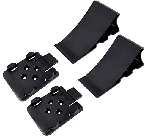 trailer parts4u 2X Unterlegkeile schwarz Bremskeil mit Halter Keil für Anhänger Hemmschuh Domar