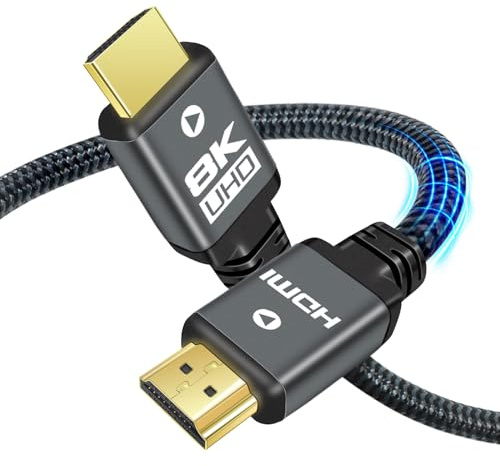 Yauhody 10K 8K Cable HDMI 7.5m, Certifié Câble HDMI 2.1 48Gbps Ultra High Speed 4K@240Hz/120Hz/144Hz 10K 8K@60Hz, eARC HDCP 2.2 & 2.3 Dynamic HDR DTS:X, pour PS5, PC, TV, Switch, X box, Monitor