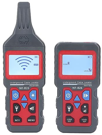 XHTLLO Localizzatore Tester per Cavi Sotterranei, Display LCD Funzione Grafico a Barre Rilevatore di Cavi a Parete E Condutture Sotterranee, per Tubi di Costruzione, Cavi di Comunicazione