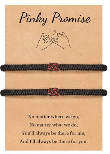 VU100 Partner Armbänd Pärchen Armband Geschenk für Paar Armbänd | Freundschafts Armband Valentinstag Weihnachten Geburtstag Geschenk für Freund Freundin Ehemann Frau Familie Freunde (Schwarz）