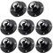 Self Adhesive Caster Wheels, 360° Swivel Wheels for Furniture, 1 Steel Universal Wheel, 28 LBS Load Capacity Per Wheel, Low Profile Castor for Office Kitchen Appliance Storage Bins (8 PCS, Black)