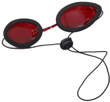 CCYLEZ Gafas Protectoras para Pacientes de Belleza, Resistentes, Duraderas, Ergonómicas, Ligeras, para Depilación, Visión Clara para Grabado (rojo)