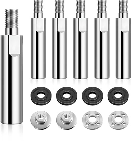 6Pcs Angle Grinder Extension Rod Set, Angle Grinder Extension Shaft Thread Angle Grinder Extension Connecting Rod for Angle Grinder