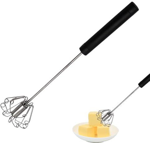 Dewireaey Whisk - Hand Operated Whisk Mixer Hand Whisk Milk Frother Mixer Stirring Rod for Coffee Milk Baking Kitchen Stirring Mixing Beating