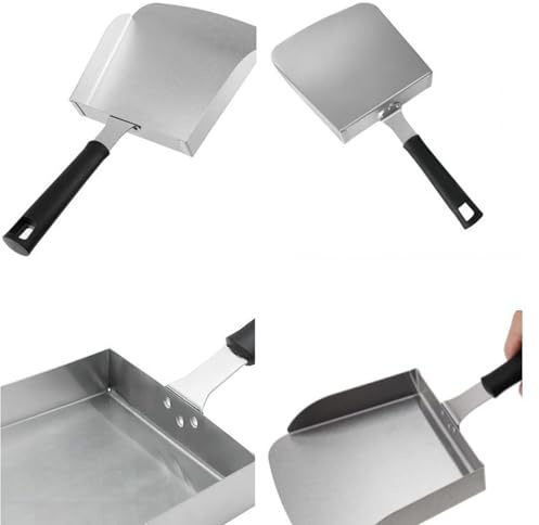Griddle Spatel - Smash Burger Press | Espátula para barbacoa | Espátula de acero para barbacoa al aire libre, accesorios de barbacoa antipinchazos, herramientas para cocina al aire libre, camping de