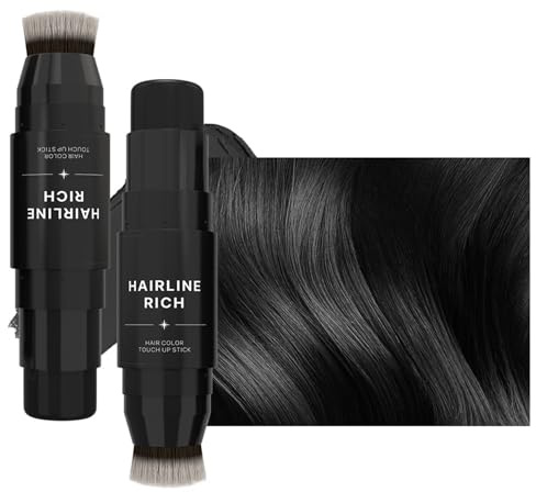 Lápiz corrector de raíces para mujer - Lápiz de coloración temporal de doble punta | Solución de cobertura duradera, herramienta cosmética de fácil aplicación, accesorio compacto para retoques, calida
