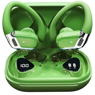 Matast Cuffie Bluetooth 5.4 Sport, Auricolari Bluetooth con 3D Hifi Stereo, 50 Ore Cuffie Wireless In Ear Cancellazione Rumore ENC e 4 HD Mics, Cuffiette Bass LED Display