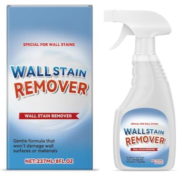 Quitamanchas para Paredes, Spray Limpiador de Paredes de Alta Eficiencia, Quitamanchas sin Residuos para Interiores y Exteriores, Apto para Cocinas, Baños y Aseos, 237 ml