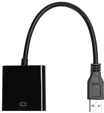 Naroote Adaptador USB a VGA Convertidor de y Vídeo HD 5,0 Gbps para, Cable VGA para Espacios de Trabajo de Escritorio Extendidos