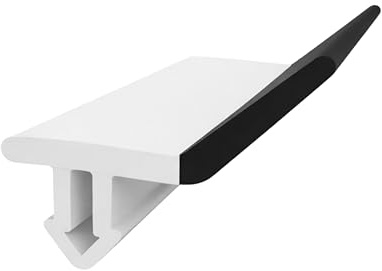 Anschlagdichtung für seitlichen Fensteranschlag - Schwarz-Weiß - 10 m | 3 mm Nutbreite - 14 x 10 mm - Fensterdichtung für Seitenanschlag - Gummidichtung - Ersatzprofil - Dichtprofil