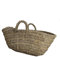 JARDIN202 - Capazo de Esparto con Asas Decorativo | Capazo Fibra Natural Sostenible | Cesto para Leña | 66 x 49 x 33 cm -