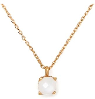 Kate Spade New York Little Luxuries 6mm Square Pendant, Mother of Pearl/Gold