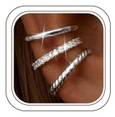 Chriscoco 3Paia Ear Cuff Orecchini Donna Orecchini Senza Buco Regolabile Orecchini Clip Donna Ipoallergenici Earcuff Orecchini Oro/Argento