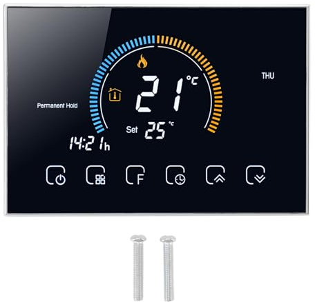 Termostato Caldaia Bht-8000gclw, Programmabile con Schermo Touch LCD - Precisione ±1℃, Controllo Centrale per Riscaldamento Domestico e Commerciale