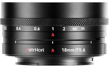 ASTRHORI Objetivo de cambio APS-C F5.6 de 18 mm para Nikon, ultra gran angular con rotación de 360°, lente pancake compatible con cámaras Nikon Z Mount