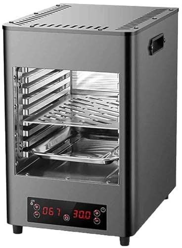 1700 W/3400 W Rökfri elektrisk stekgrill, inomhus stekgrill Automatisk stek, för nötkött, kyckling, grönsaker, 100-800°C temperatur B