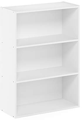 Furinno Pasir Scaffale Aperto a 3 Livelli, Bianco Tinta Unita