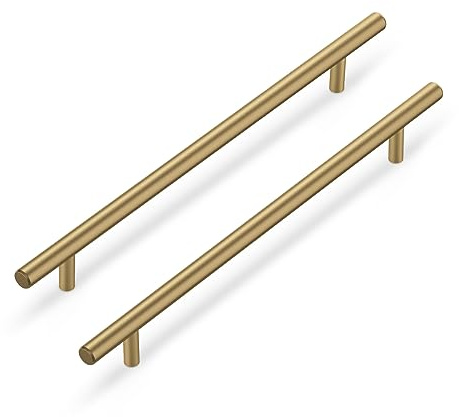 LONTAN 10 Pack Cabinet Handles 160mm in Champagne Bronze - Stainless Steel Kitchen Door and Wardrobe Handles for Cupboard, Drawers, Bathroom