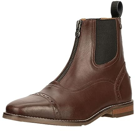 SUEDWIND FOTWEAR Florentina FZ – italienskt koskinn – inre sko i mjukt läder – fyrkantiga stänger – innersula – handgjord – Y K K dragkedja fram, Choklad, 41.5 EU