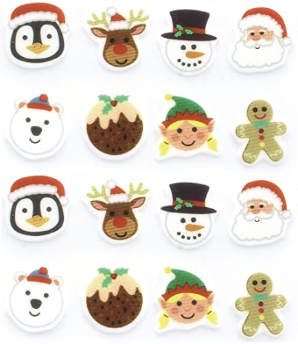 Edible Christmas Cake Cupcake Sugarette Decorations x16