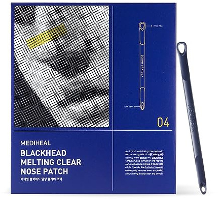 Mediheal Blackhead Melting Clear Nose Patch (4 pack), 3 Step Pore Melting and Soothing Sheets, Blackhead Remover Tool Included