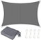 Cirulli Vela de Sombra Rectangular de 4 x 3 m Impermeable, de Tela Oxford de poliéster,toldocon 95% de protección UV, Incluye Cuerdas de fijación y Ojales para Exteriores como pérgolas