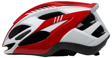 Fahrradhelm, Helm mit Kinnriemen, Fahrradsicherheitsausrüstung, leicht, verstellbar, schwarz, rot, blau, weiß, perfekt für Damen und Herren
