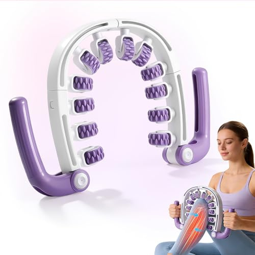 Cellulite Massagegerät, Lymphdrainage Gerät, Linderung von Muskelbeschwerden und Schmerzen, 360° Abdeckung Massageroller für Beine, Abnehmbar, Oberschenkel, Gesäß, Armen, (Lila)