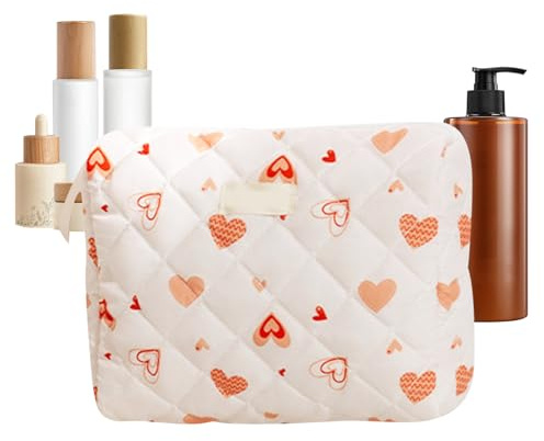 Ahuuen Estuche de Maquillaje Bonito | Organizador Multiusos para Artículos de Higiene y Aseo | Portacosméticos para Viajes, Vacaciones Diarias, Cumpleaños y Traslados | Mujeres, Trabajo y Gimnasio