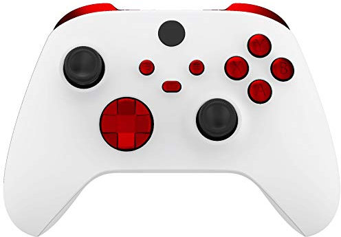 eXtremeRate Buttons Set für Xbox Series X&S Controller, DIY-Ersatz Tasten D-Pad/ABXY/Ansicht/Share/Menü/Trigger Bumpers Knöpfe Kit für Xbox Core Controller Model 1914-Scarlet Red