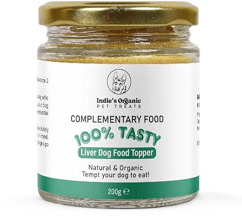 100% Tasty Liver dog food topper-Fussy Eaters-Enhance your dogs mealtime-Great for lickimats-In a 200g Glass Jar- Natural dog treats.