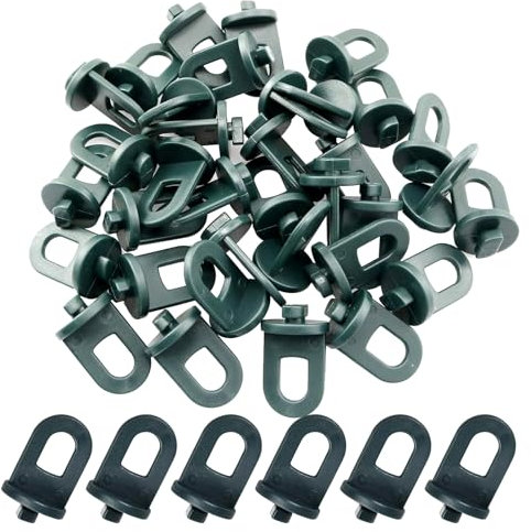 yivom 50 clip per serra, 32 x 20 mm, occhielli per piante rampicanti, in plastica, supporto per piante rampicanti, accessori per serra