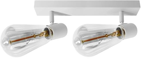 Miratic Spots de Plafond E27 IP20 Éclairage de Plafond pour Salon Cuisine et Chambre Plafonnier Spot pour l'Éclairage Intérieur (Aucune Ampoule Incluse) (2x60W)