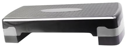 rockible Aerobic-Stepper, verstellbares Step-Board für Männer und Frauen, Workout-Stepper, Übungs-Step-Plattform für Yoga, Gewichte, Fitnesstraining, Schwarz Und Grau, 68cm