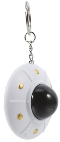 Amosfun Porte-clés Soucoupe Volante À Lumière Led Porte-clés Unique En Forme De Vaisseau Spatial Pour Garçons Filles Et Adultes