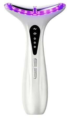 Face Massager，2025，EMS Red Light Therapy Anti-Wrinkle Face Device 7 Colors & 3 Modes，45°C±5°C Heat Electric Neck Lifting Massager for Skin Tightening，Massage Facial Toning Firming Anti-Aging for Women