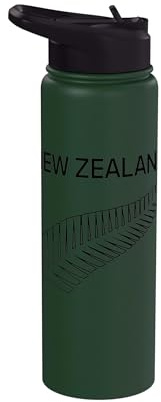 New Zealand Fern Proud Kiwi Bird NZ New Zealand Stainless Steel Insulated Water Bottle