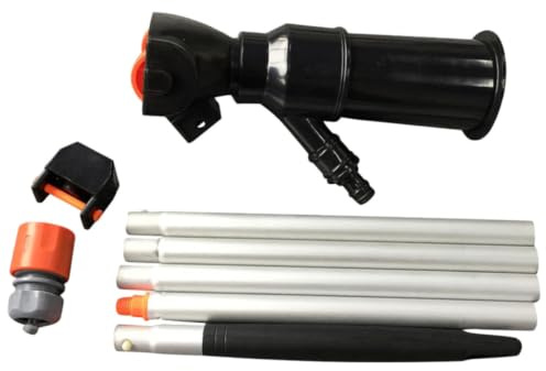 Homoyoyo Kit de Limpieza de Piscinas Aspiradora Portátil de Succión Fuerte y Fácil de Montar Dispositivo Especial para Limpieza de Piscinas de Plástico y Metal