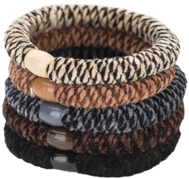 Lurrose Haargummi/Haargummi/Pferdeschwanz-Halter, elastisch, für dickes, schweres und lockiges Haar, 10 Stück