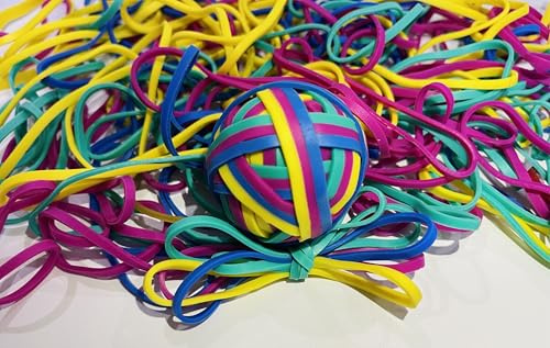 Rubber Bands, Size 64 (3 1/2 x 1/4), Colorful Elastic Stretchable Non Latex Rubber Bands Rubber Band Bulk, Elastic Band Loops for File Folders Bank Paper Bills Money, General Purpose, 1/4 Pound Bag