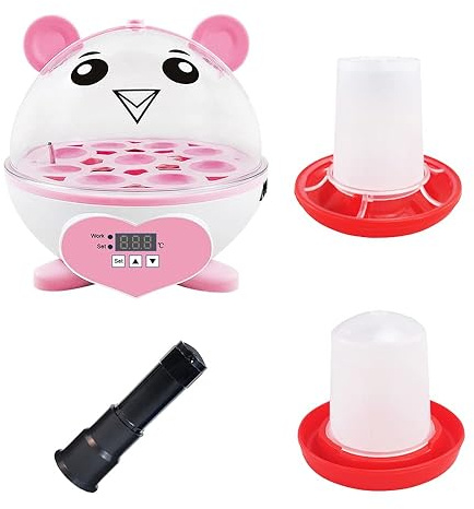 9 Eier Mini-Eierbrutkasten, Inkubator-Brutapparat mit automatischer Temperaturregelung, Heimbrutausrüstung für Hühner/Enten/Wachteln/Geflügel/Papageien